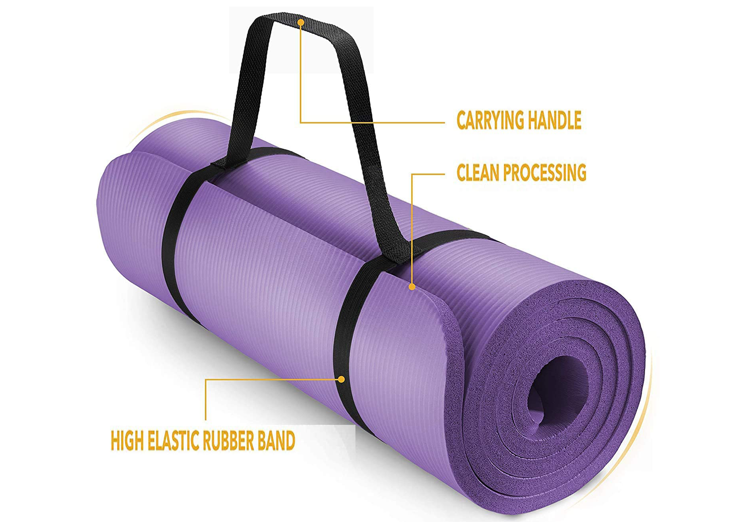 Large Purple NBR Yoga Mat
   