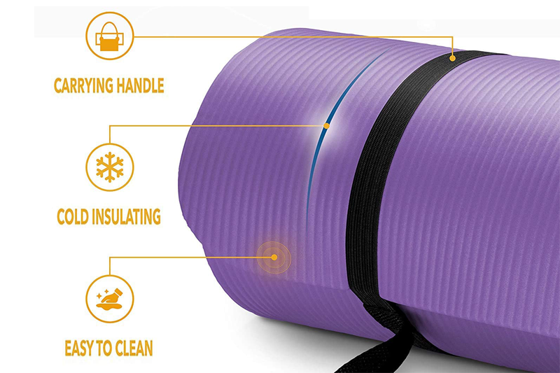 Large Purple NBR Yoga Mat
   