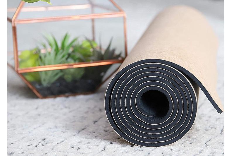 Extra Wide Brown Cork TPE Yoga Mat
   