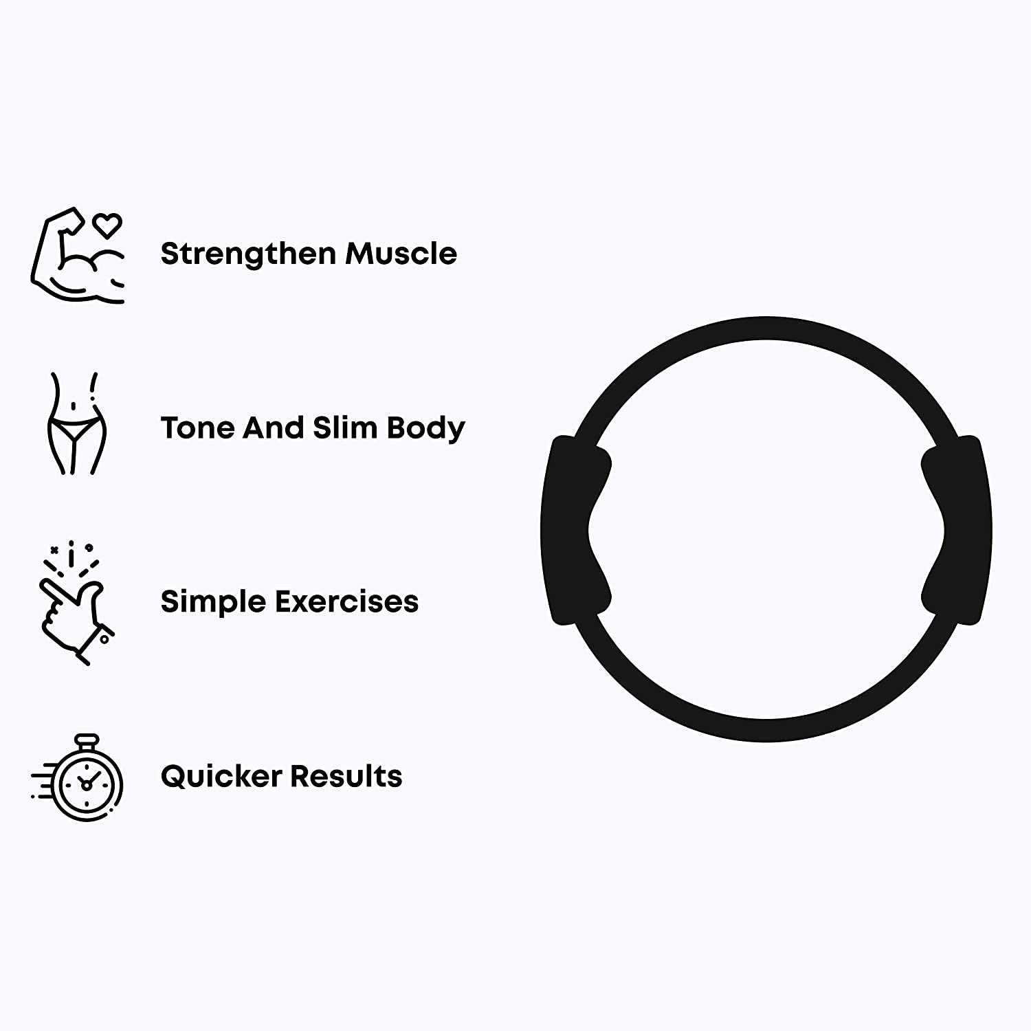 StrongPointer - Anillo de pilates de 14 pulgadas, círculo de fitness de yoga irrompible para tonificar muslos, abdominales y piernas