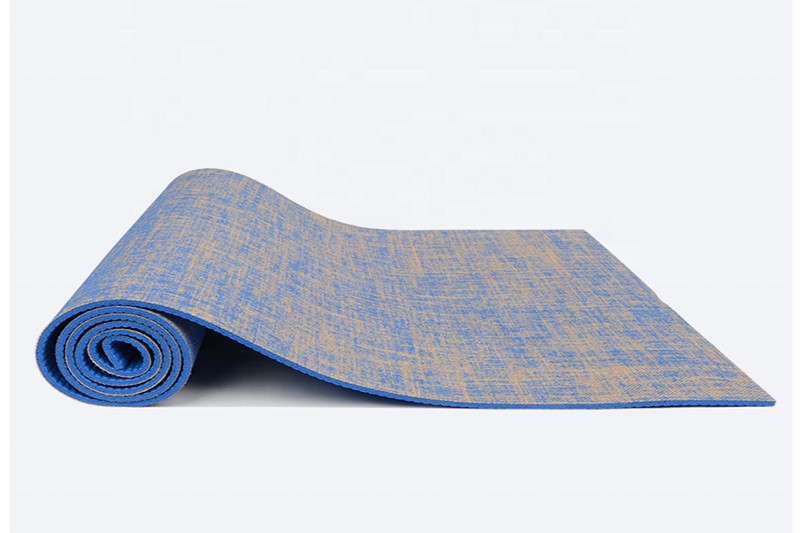 Comercio al por mayor de yute de colores de 5 mm de espesor de PVC Yoga Mat